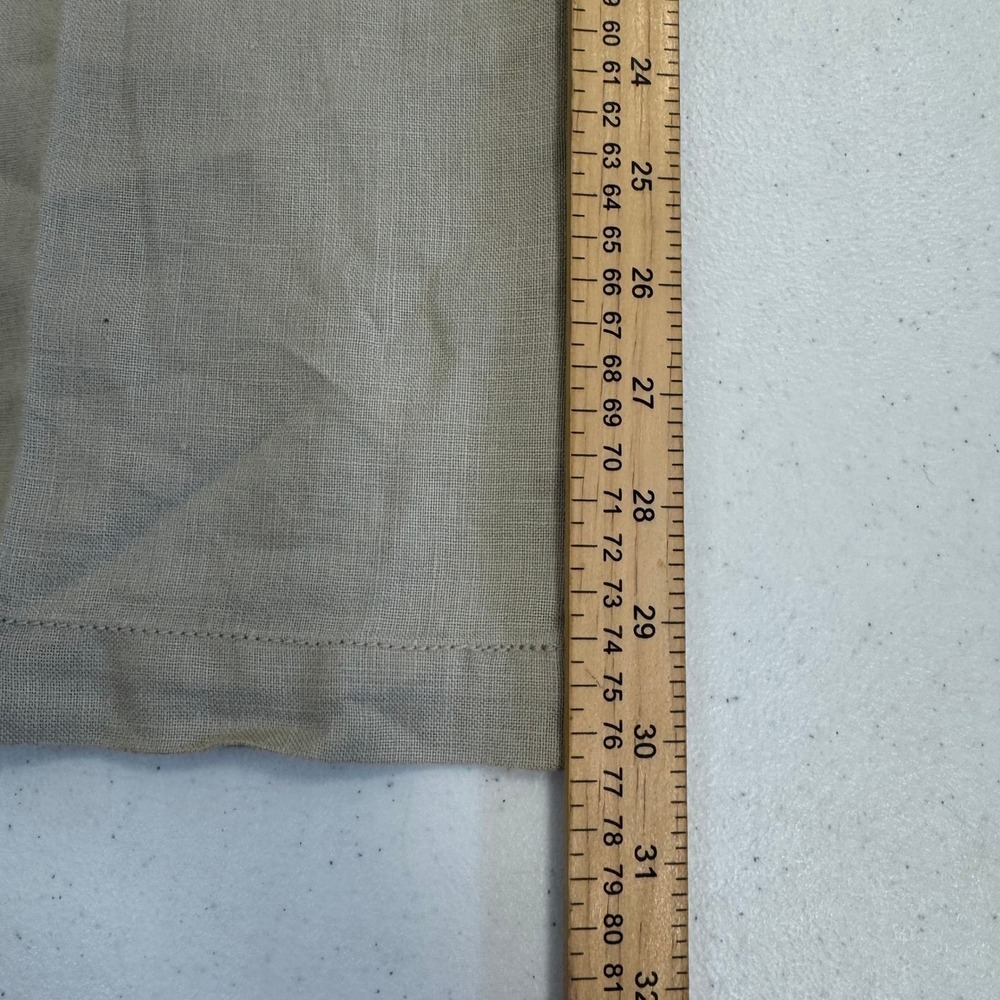Gianni Bini Oatmeal Beige Linen Wide Leg Trousers Size 29 Utility Pockets - Picture 6 of 9